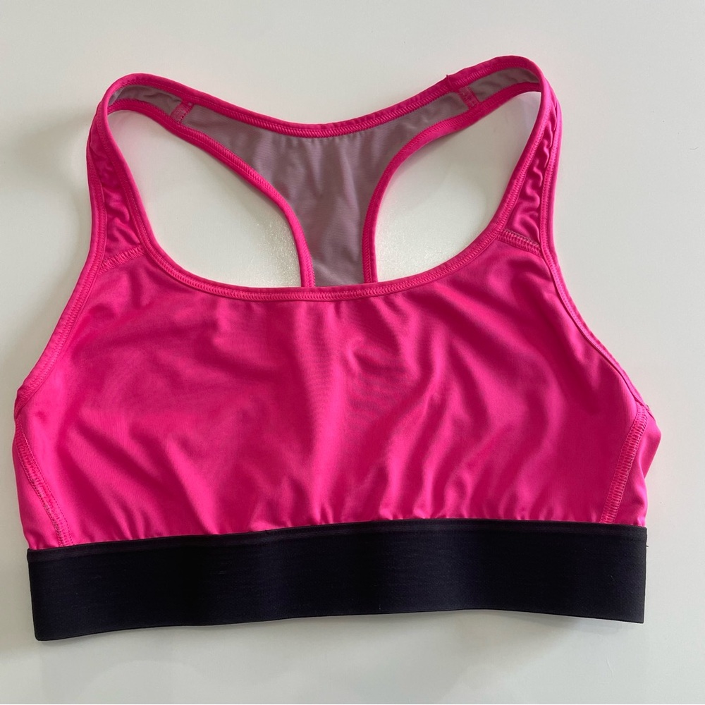 Victoria Secret Racerback Sports Bra Hot Pink Women M Yoga Athletic Gym Gorpcore